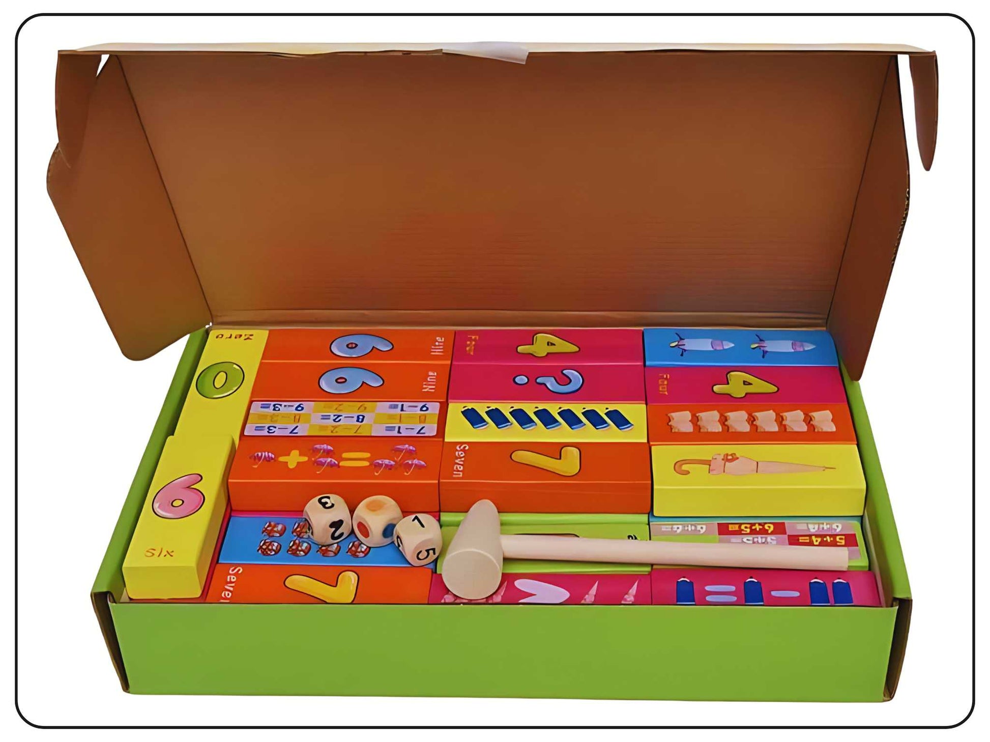 Wooden Educational Game Colorful Jenga Tower