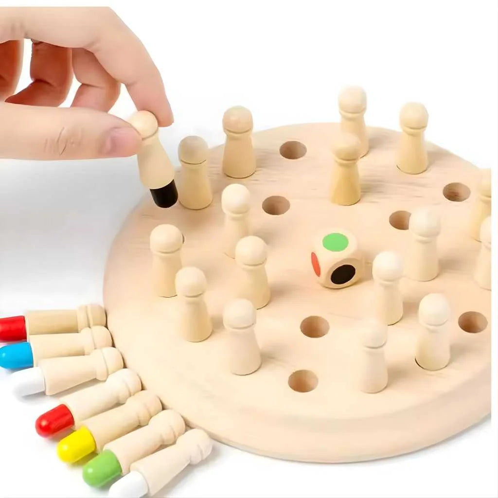 Wooden Memory Chess Game Educational Toys for Kids