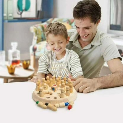 Wooden Memory Chess Game Educational Toys for Kids