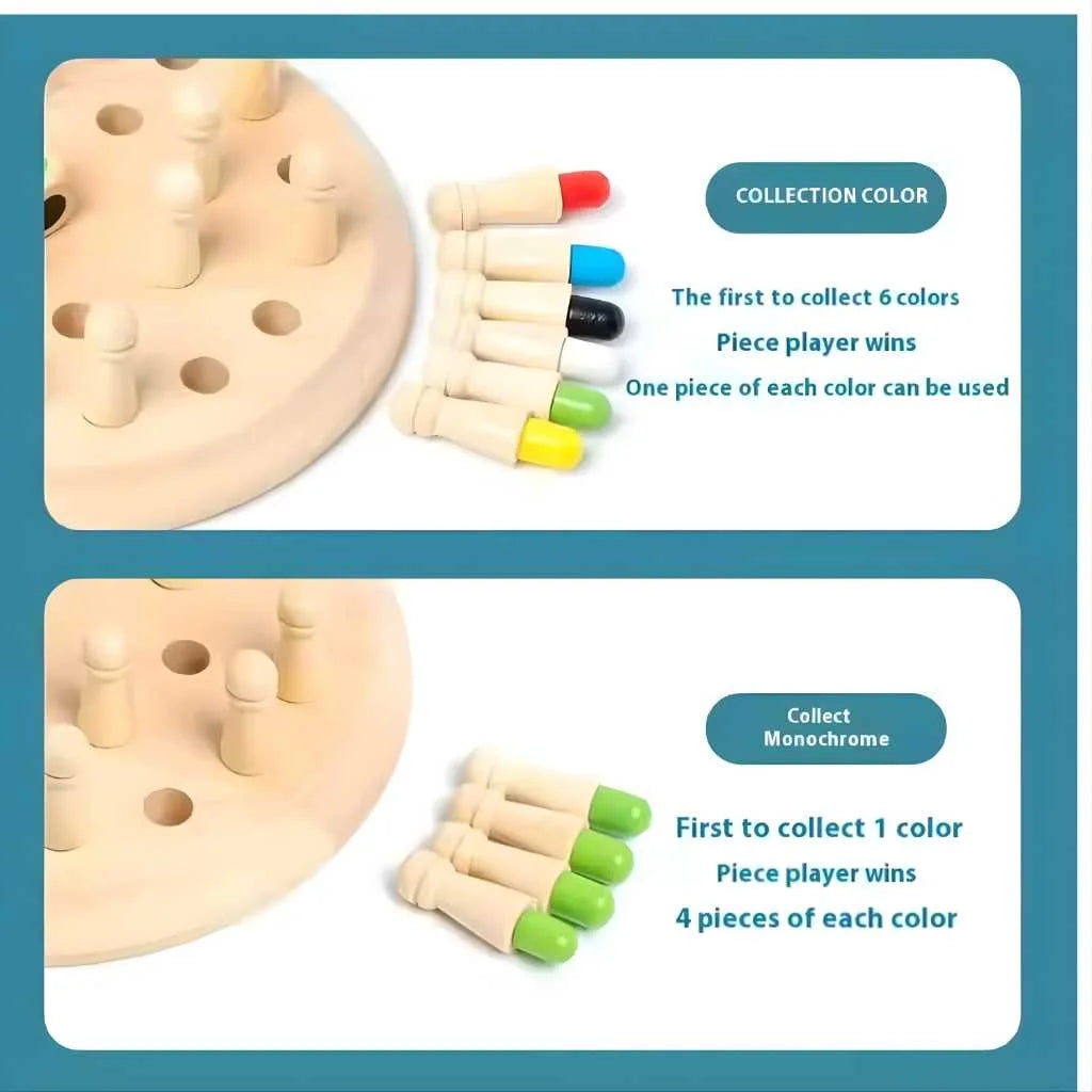 Wooden Memory Chess Game Educational Toys for Kids