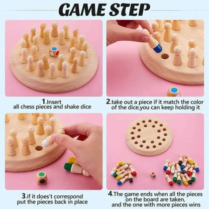 Wooden Memory Chess Game Educational Toys for Kids