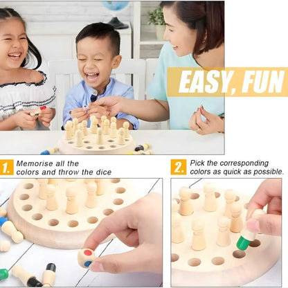 Wooden Memory Chess Game Educational Toys for Kids