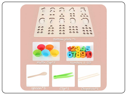 Wooden Number Puzzle board for Kids