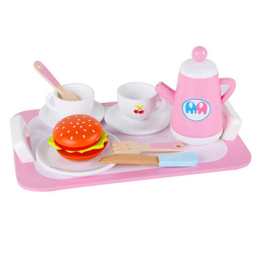 Wooden Tea Party Kitchen Set for Kids