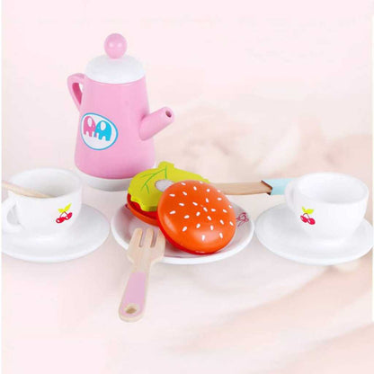 Wooden Tea Party Kitchen Set for Kids