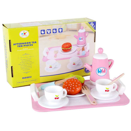 Wooden Tea Party Kitchen Set for Kids
